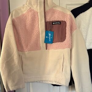 Columbia Blush and Cream Sherpa Jacket